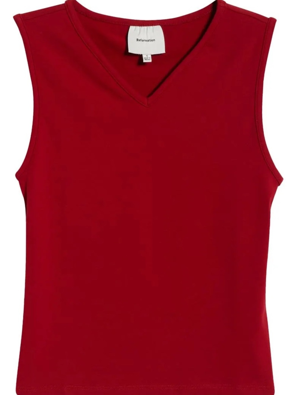 Reformation Wren Cotton V-Neck Top - XS